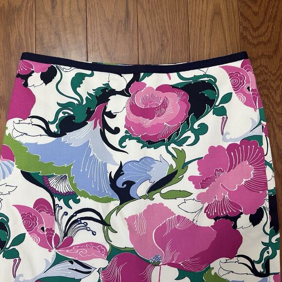 Women’s Talbots Petites Fully Lined Back Zip Skirt Size 2 Petite Floral - Picture 2 of 6